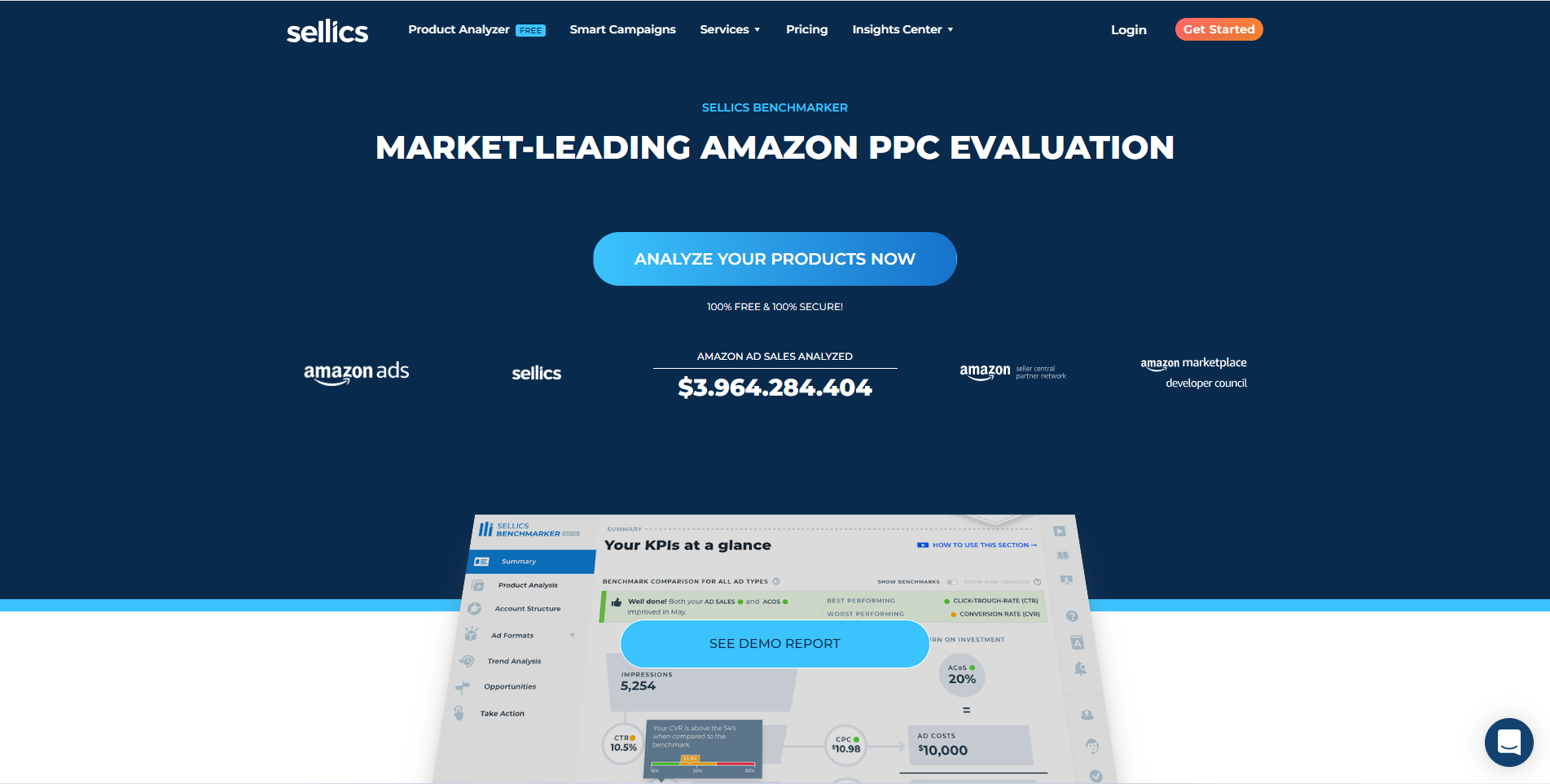 Free PPC Evaluation - Sellics Benchmarker